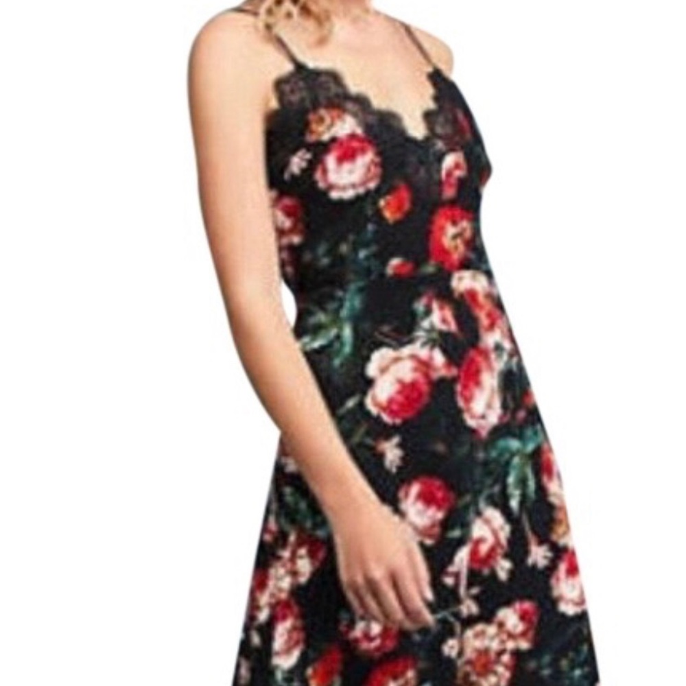 Anthropologie Red and Black Dress